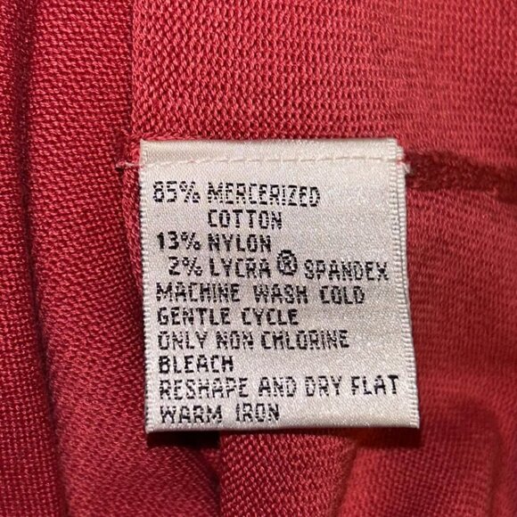 Lot of 2 Talbots dark pinkish red short sleeve sweater tops woman's size L large - Picture 7 of 11